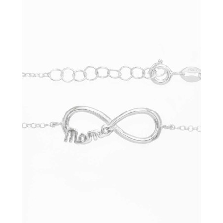 Pulsera de Plata de Ley con Motivo Infinito/Mamá | Venta al Por Mayor - Doallo Plata