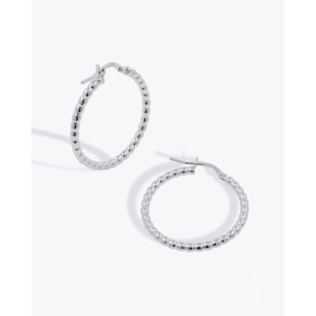 Aros con bolitas | Distribuidores de joyería en plata - Doallo Plata